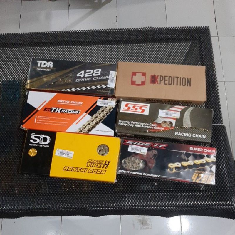 Rantai 428H 140 Rantai 520 Rantai 428 H 140 SSS Rantai 428 HSBT  428 HS 140L TEBAL dan KUAT  KLX CRF