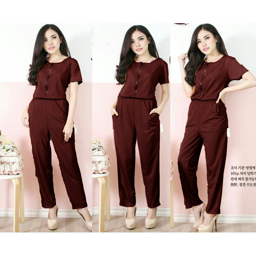 Baju Jumsuit Wanita Della Casual