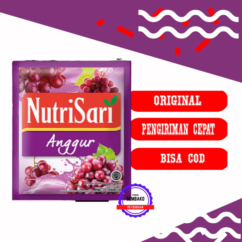 

Nutrisari Anggur Kemasan Sachet Ukuran 11 Gram Toko Sembako Petogogan