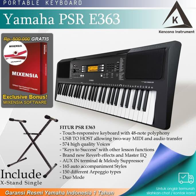 CUCI GUDANG Keyboard Yamaha PSR E363 + Stand / PSRE363 / PSR-E363 Garansi Resmi