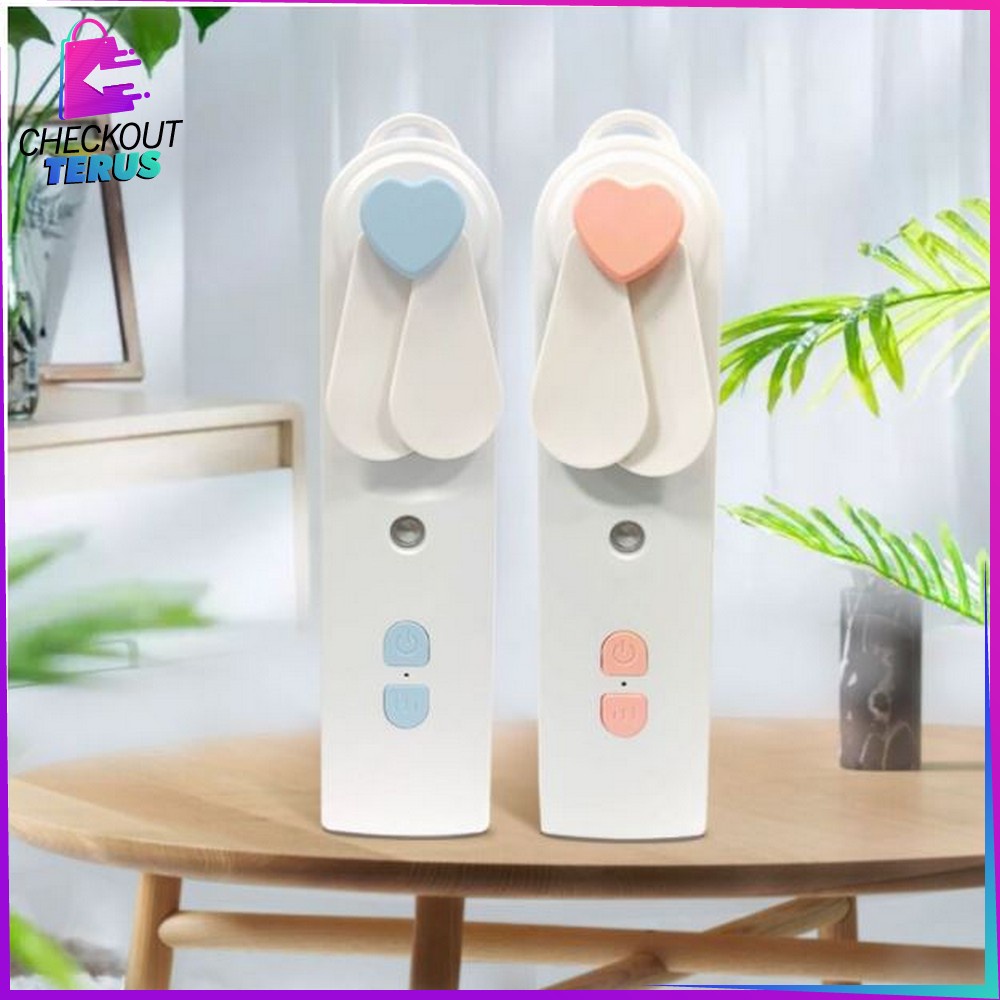 CT K64 Kipas Angin Nano Spray 2 in 1 dengan Humidifier USB Pocket Fan Rechargeable Kipas Angin Portable Mini