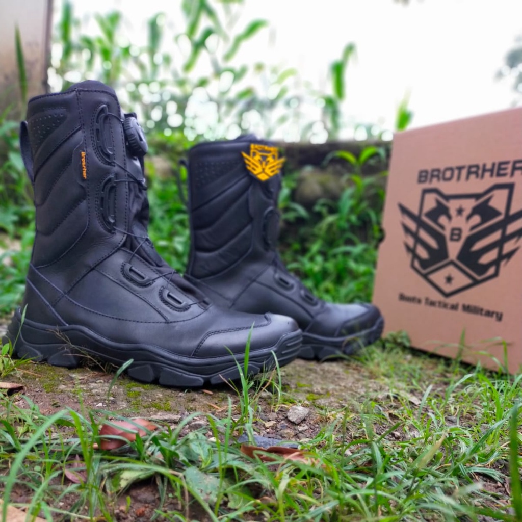 SEPATU PDL TALI PUTAR MODEL TERBARU BROTRHER BAHAN KULIT SAPI ASLI SEPATU PDL TNI POLRI SECURITY