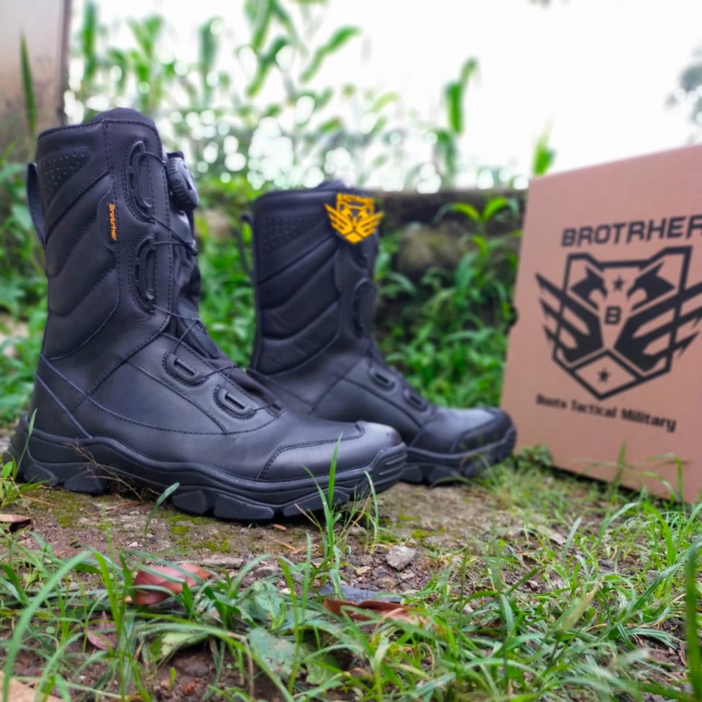 SEPATU PDL TALI PUTAR MODEL TERBARU BROTRHER BAHAN KULIT SAPI ASLI SEPATU PDL TNI POLRI SECURITY