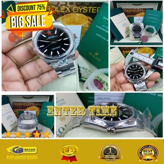 Jual Promo Jam Tangan Pria Rolex Oyster Perpetual Swiss Eta Seri Ar Dial Black Matic Bayar