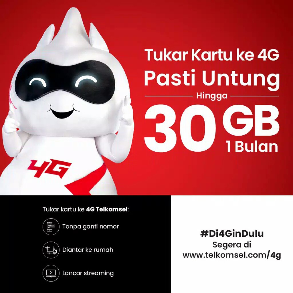 Kartu upgrade Telkomsel 3G ke 4G