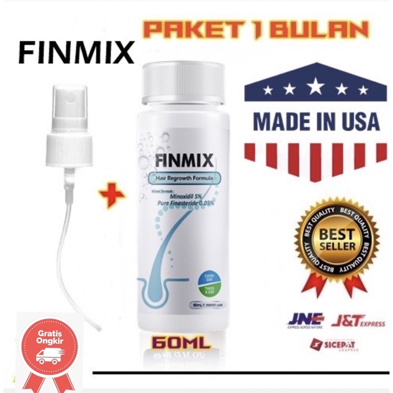 FLASH SALE TERMURAH FINMIX 5% Finas 0.05% 30mL Penumbuh Rambut Original USA Terbukti Menumbuhkan Jam