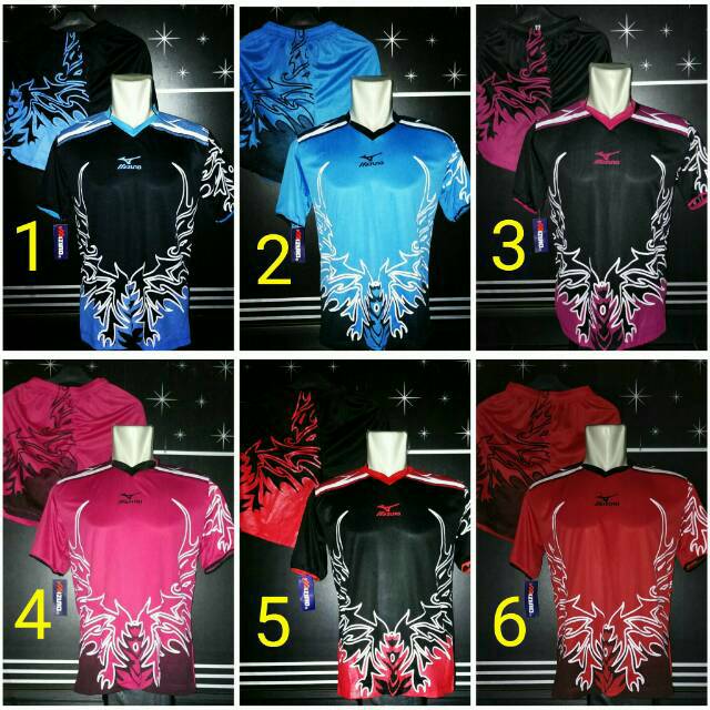 Baju Kaos  Setelan Olahraga Jersey Volly  Baju Voli Mizuno 