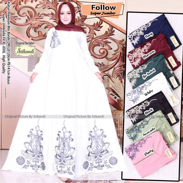 Follow dress jumbo - dress jumbo -dress katun jumbo