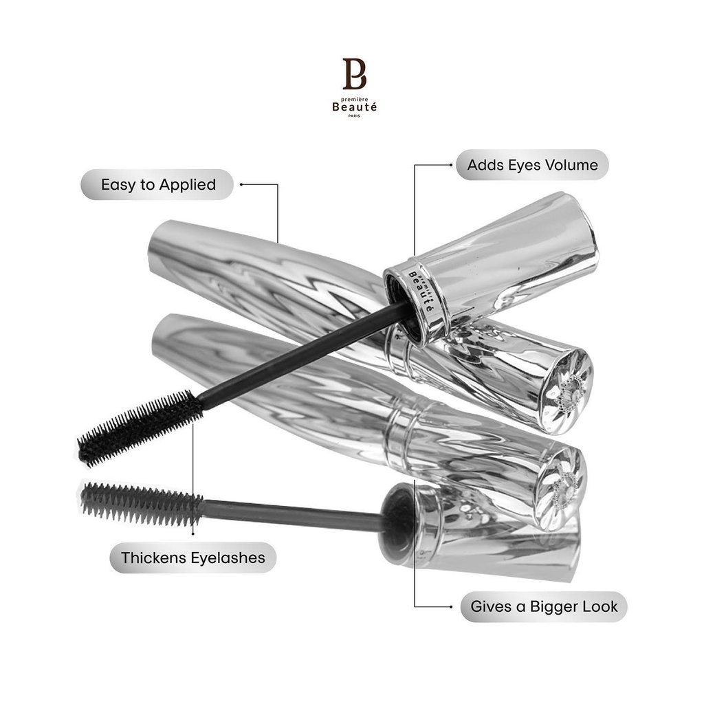 [Yurins Beauty] [BPOM] Premiere Beaute Reshape Bushy Volum Maskara Curled Lash Waterproof Mascara Si