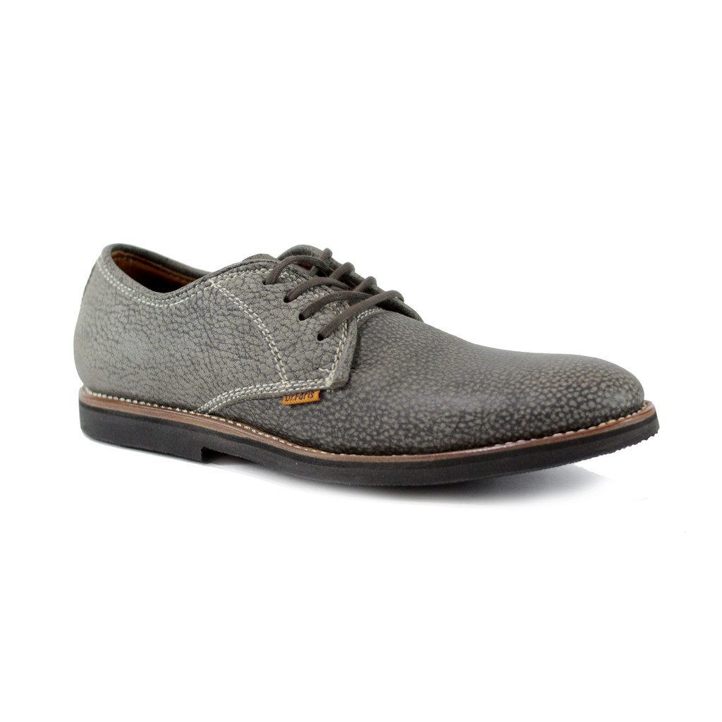 SEPATU KULIT CASUAL FORMAL 4 HOLE SLIM ORIGINAL DR.FARIS DR2019-GREY-SSH