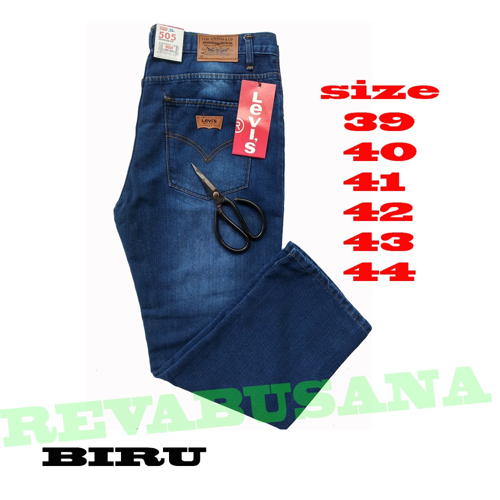 BIG SIZE JUMBO Jeans Panjang Pria Bahan Soft Jeans Tebal Halus 44