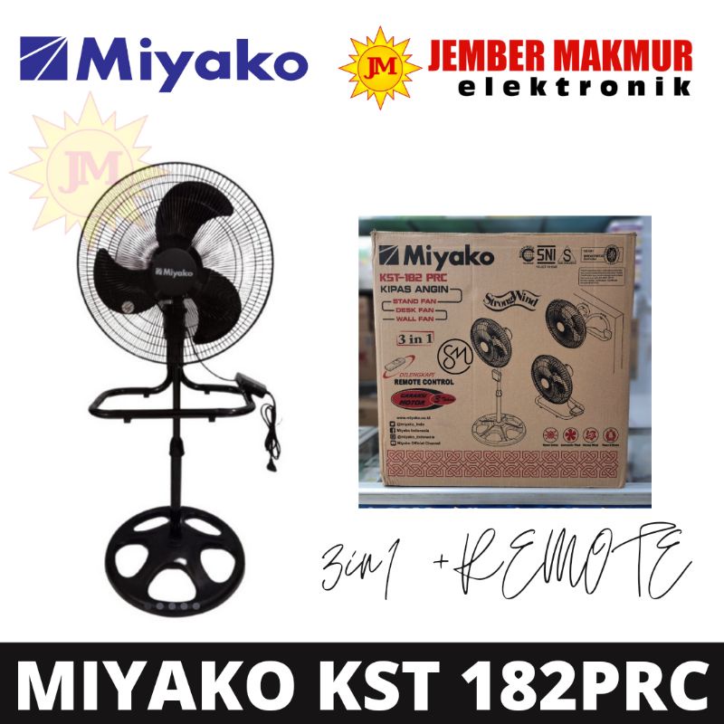 MIYAKO KST 182 PRC STAND FAN MIYAKO 3 IN 1 18 inch  INDUSTRIAL FAN MIYAKO POWER FAN MIYAKO FAN TORNADO MIYAKO