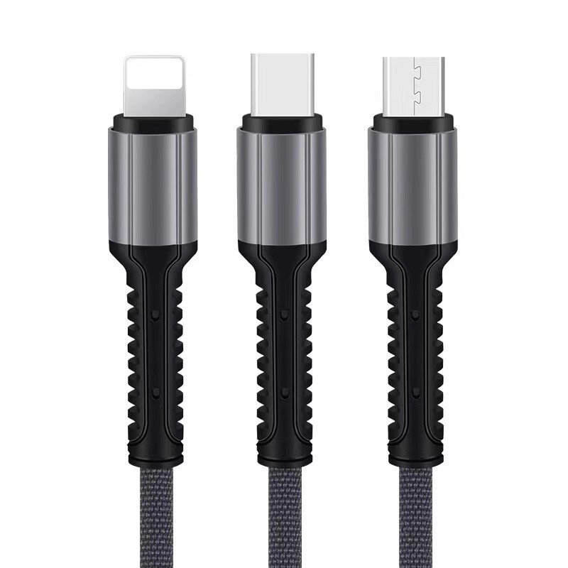 Kabel Data Cable Data 3 In 1 MIcro USB Type-C Lighting 2.0
