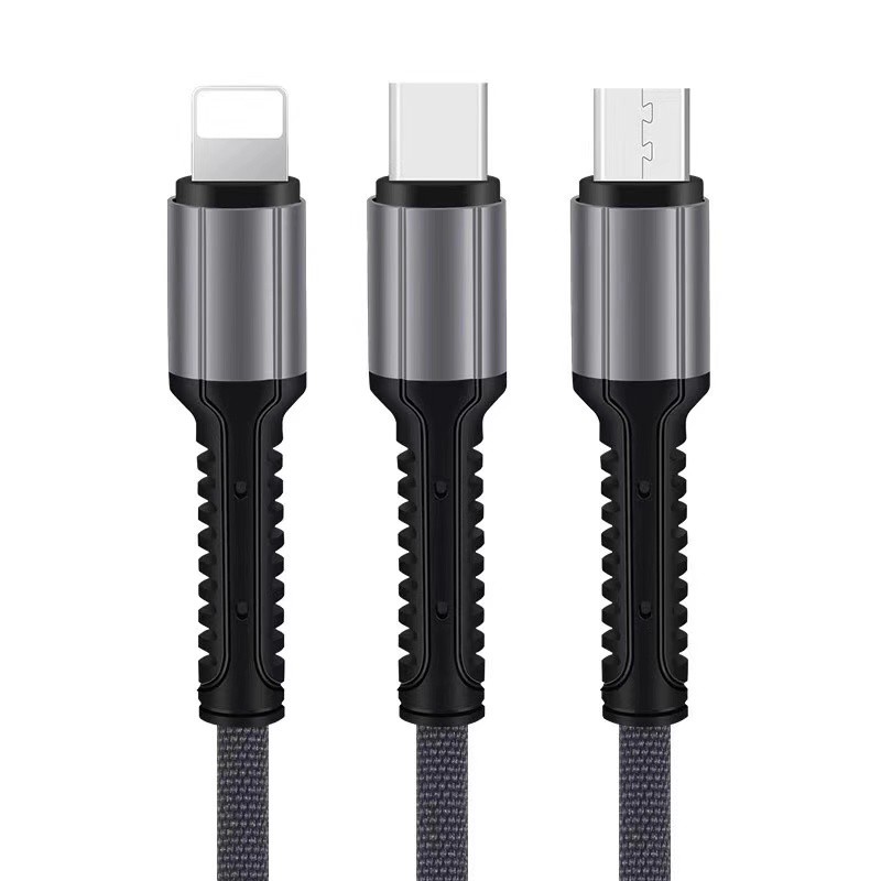 Kabel Data Cable Data 3 In 1 MIcro USB Type-C Lighting 2.0