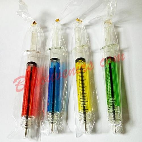 

Souvenir Pernikahan Pulpen Suntik Cair Warna-Warni + Bungkus Plastik di Ikat Kawat Emas Grab It Fast