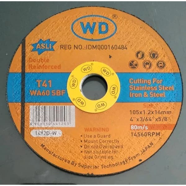 Mata Batu Gerinda Potong Stainless Steel Besi Cutting Wheel 4" inch WD 10pcs