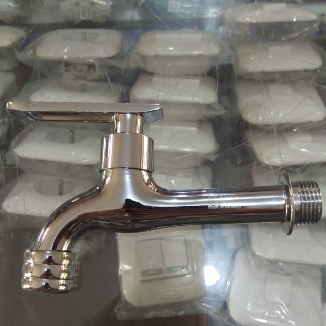 Keran Kran Air Tembok full Chrome merk SKL PREMIUM body panjang