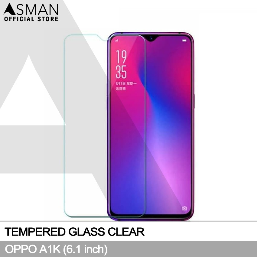 Tempered Glass OPPO A1K (6.1&quot;) | Anti Gores Pelindung Layar Kaca - Bening