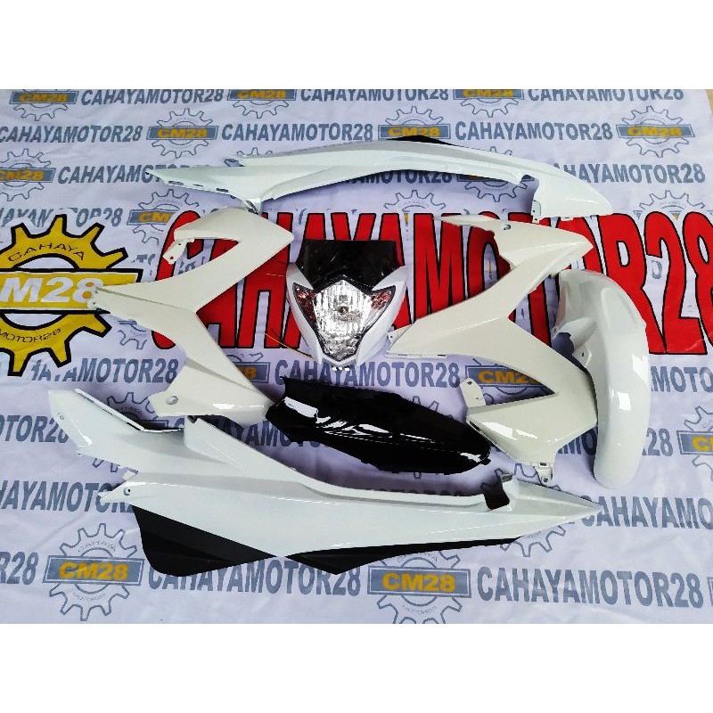 PROMO Cover Body Fullset Full Body Halus Motor Suzuki Satria FU Facelit 2014 - 2016 warna putih