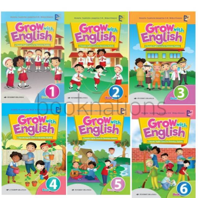 BUKU BAHASA INGGRIS SD GROW WITH ENGLISH KELAS 1 2 3 4 5 6 ...