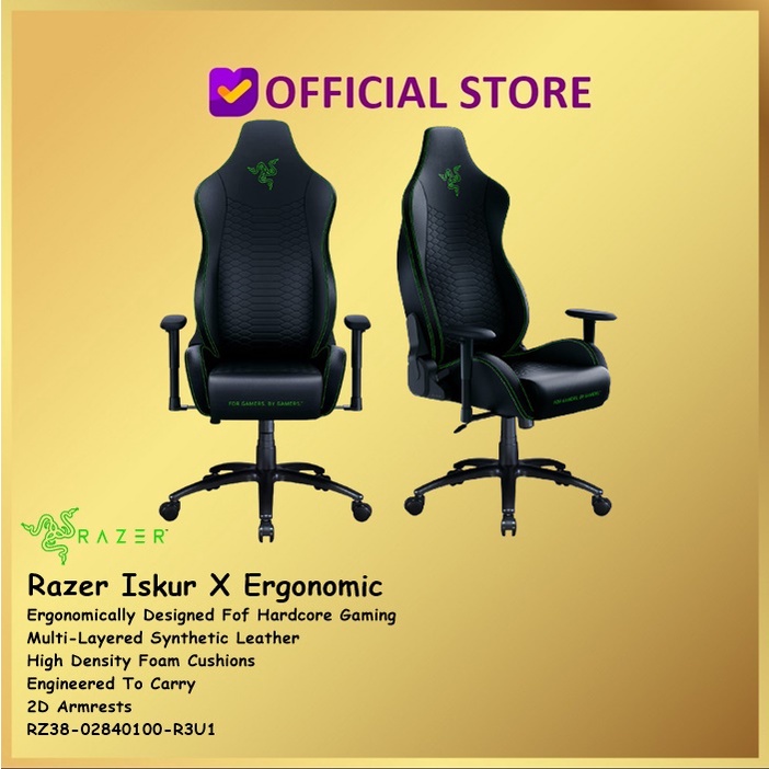 Razer Iskur X Ergonomic Gaming Chair For Hardcore Gaming Kursi Gaming