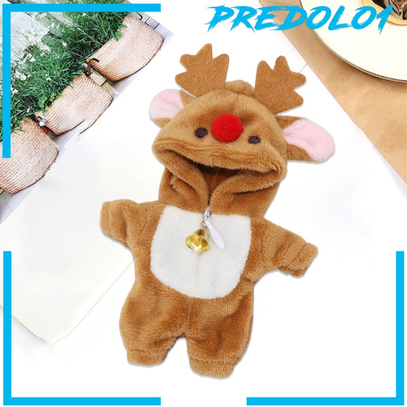 (Predolo1) Mainan Jumpsuit Lengan Panjang Motif Rusa Untuk Boneka Bjd 1 / 12 Ob11 Gsc