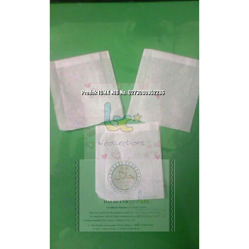 KANTONG TEH CELUP KOSONG / EMPTY TEA BAG 5x5,6 cm isi 1000 pcs