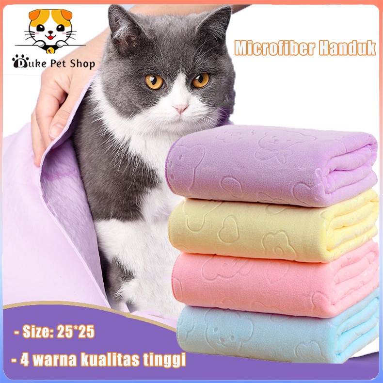handuk kucing hewan peliharaan Handuk Microfiber Kucing Anjing Kelinci Grooming Cepat Kering Handuk kucing