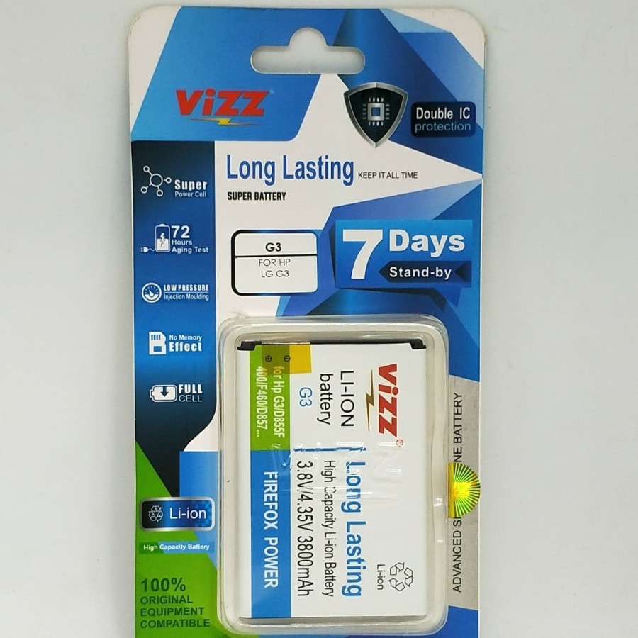 BATERAI ORIGINAL VIZZ DOUBLE POWER LG G3