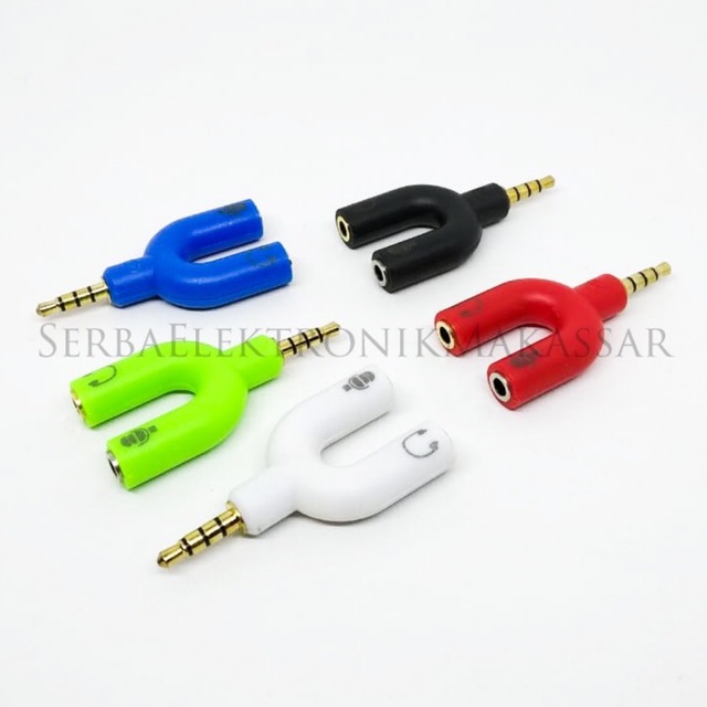 Splitter Pembagi Audio Headphone - Mic 3 Garis