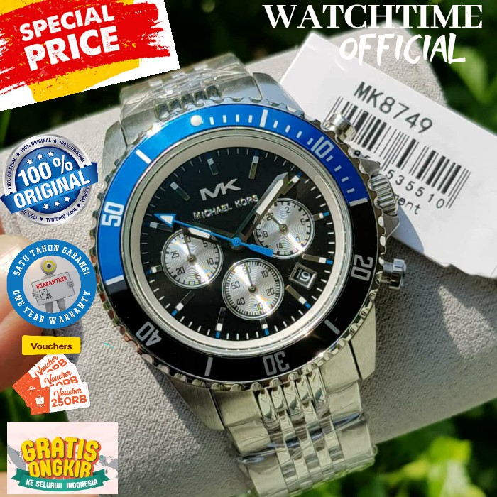 JAM TANGAN PRIA MK MICHAEL KORS ORI ARLOJI PRIA COWOK MAN MK ORIGINAL JAM CHRONO TERBARU