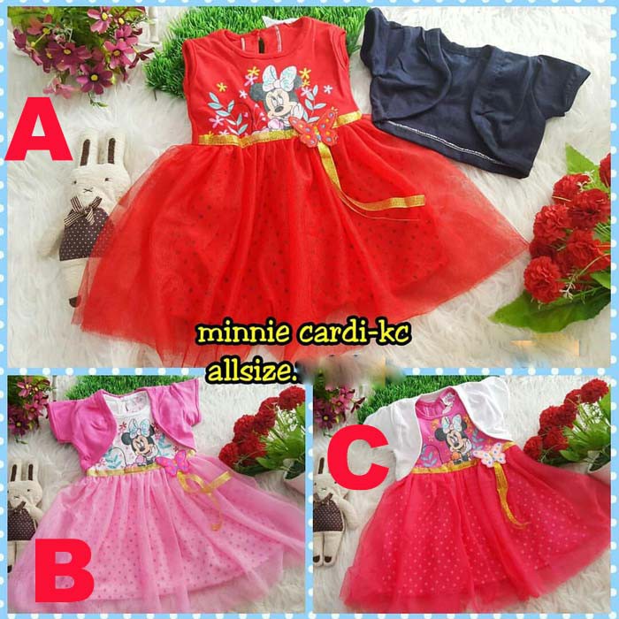 BAJU BAYI PEREMPUAN DRESS BAYI CARDIGAN MINNIE