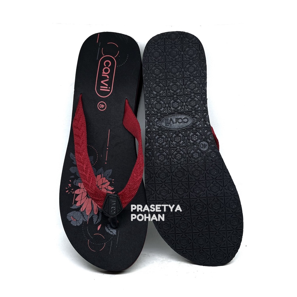 Sandal Wedges Carvil Original - Sendal Wedges Premium