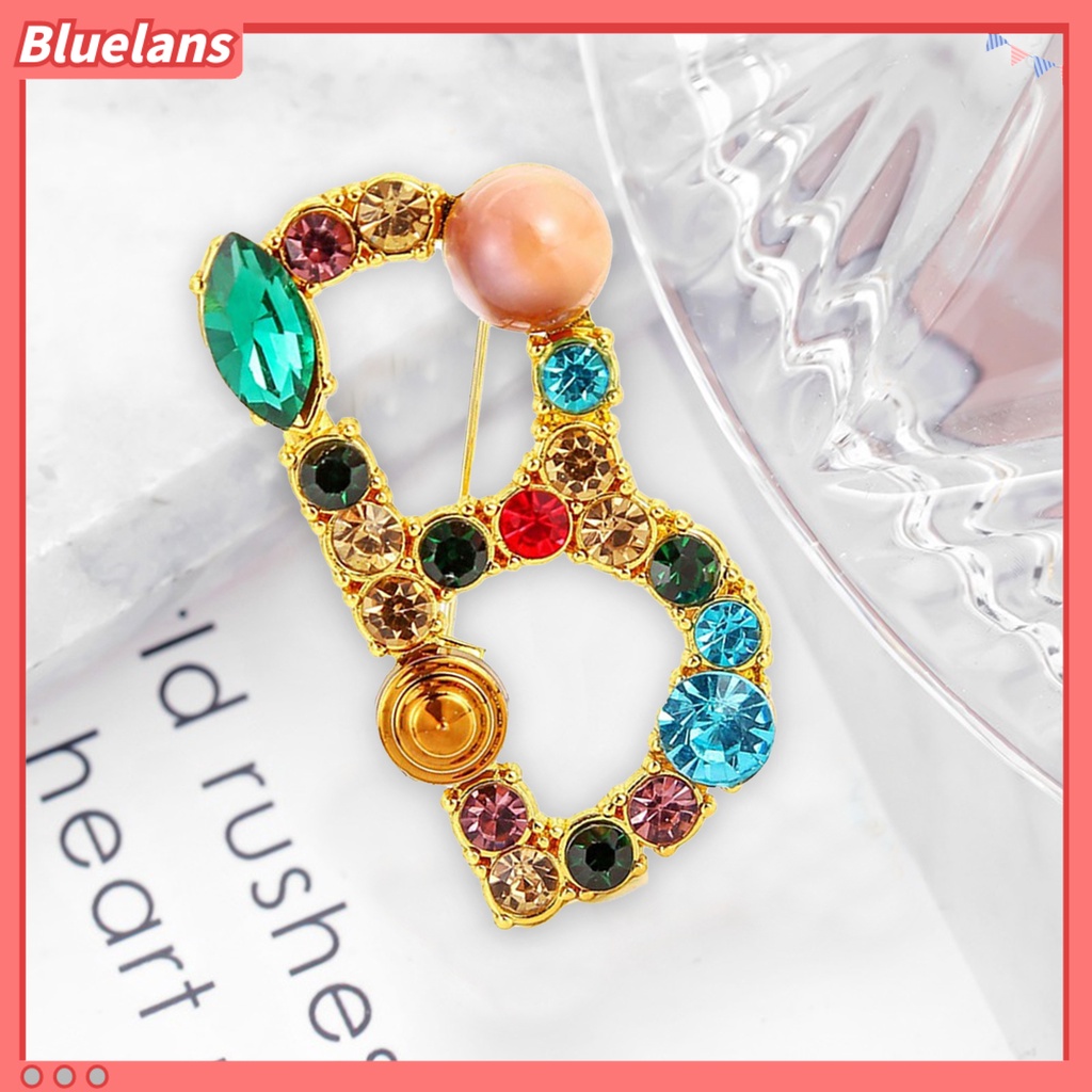 Bluelans Brooch Exquisite Beautiful Colorful Letter Brooch Pin