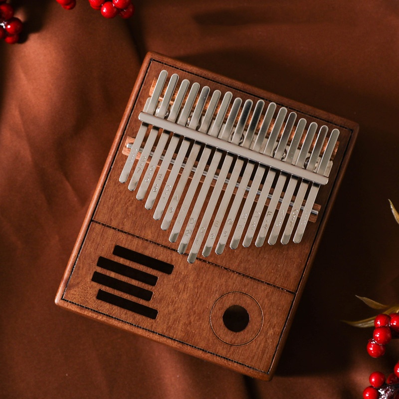 Alat Musik Kalimba Mini 17 Tuts Bahan Kayu Mahoni 2 Warna