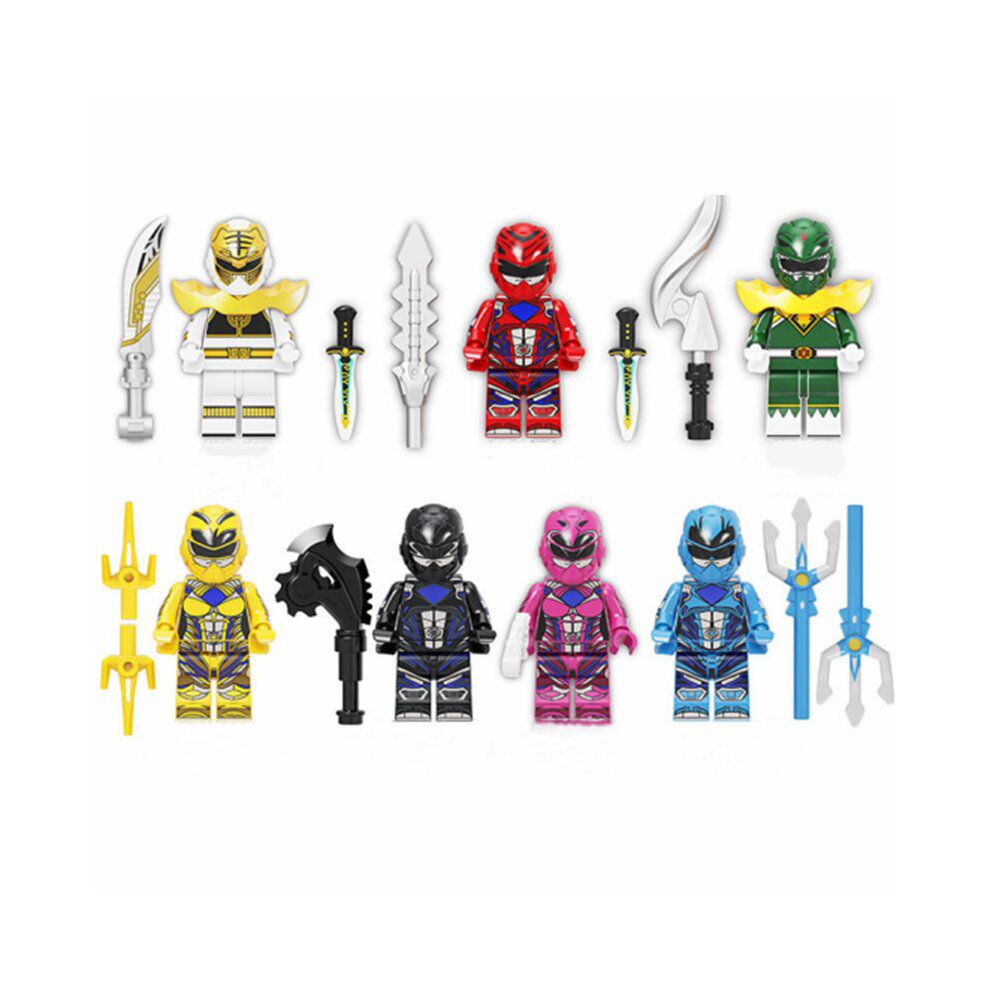 Mightyed Power Rangers Morphined Movie Series Merah Kuning Mainan Bricks Soldiers