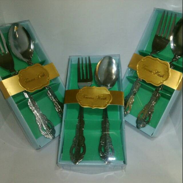 Souvenir sendok garpu besar box