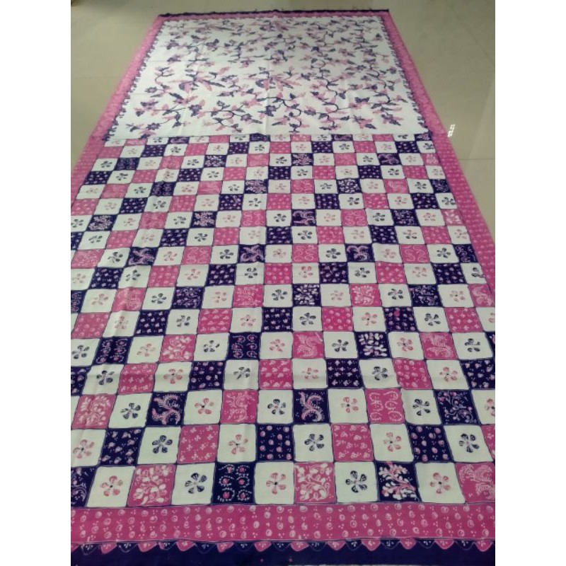 KAIN BATIK TULIS LASEM KOTAK ASLI FULL TULIS NO PRINT NO CAP ORIGINAL PINK