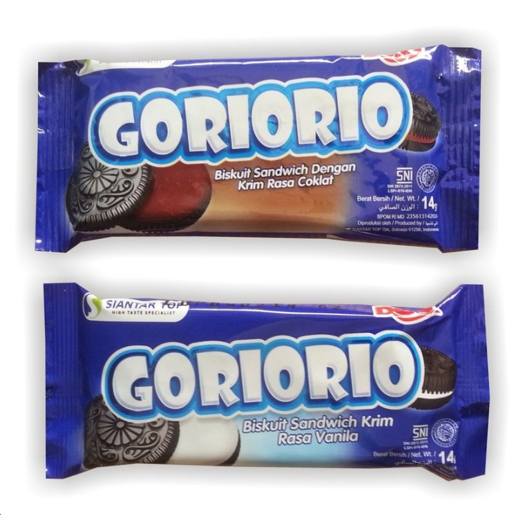 Snack goriorio 1 Pack x 20 Bks x 14 Grm / Snack gorio rio