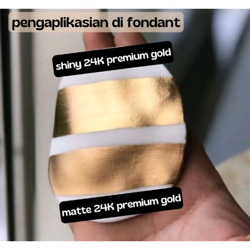 Luster gold premium 24K pure gold royal gold shiny matte swiss gold usa edible gold mewah topper kue emas elegan bola emas sprinkle butterfly spuit 4B cutter fondant paket dekorasi kue loyang meja putar arnessa shop