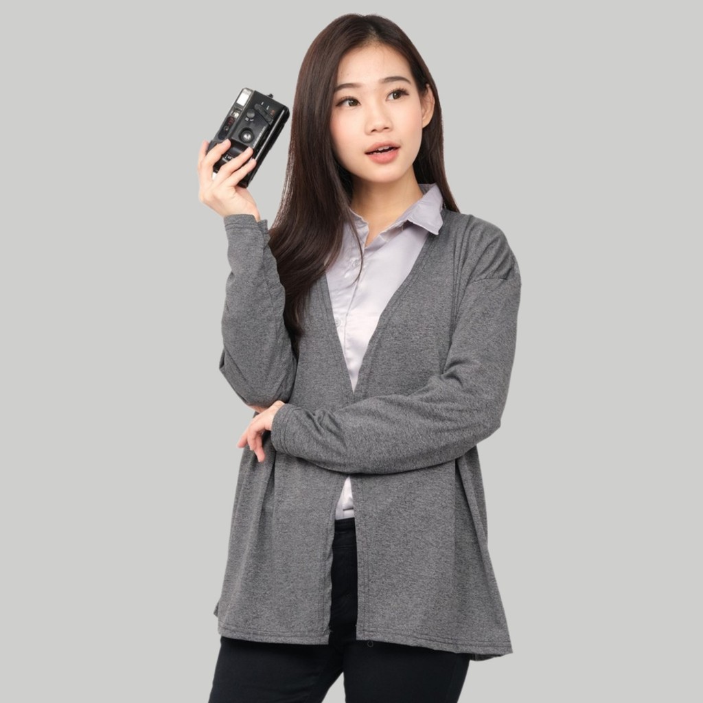 Monellina CRPUMA Cardigan Oversize Wanita Polos
