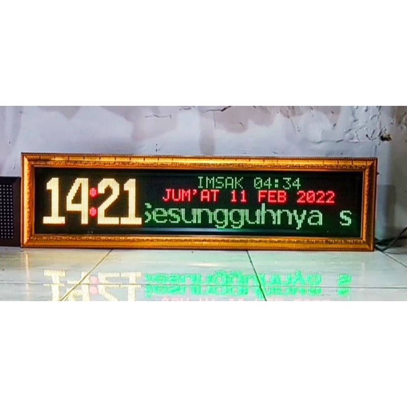Jual JAM DIGITAL SHOLAT P5 LEBIH HALUS 100CM X 20CM Shopee Indonesia