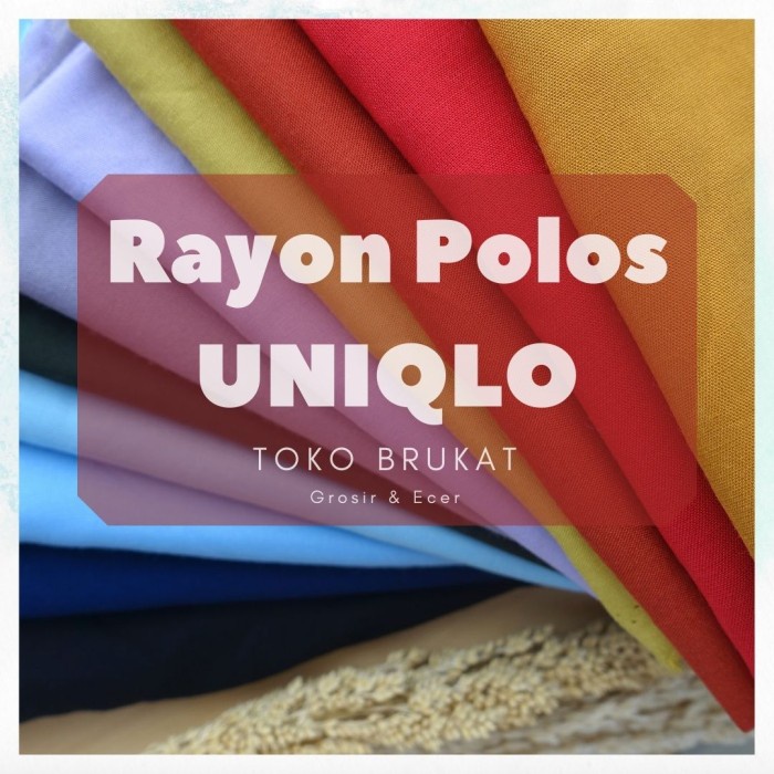 Kain Rayon Uniqlo / Kain Rayon Polos (Per 0,5 meter) - ABU TUA