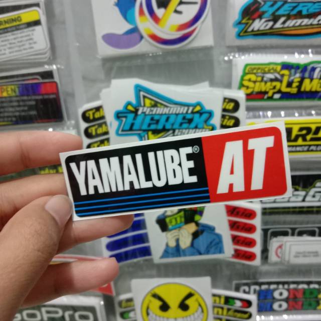 Stiker thailook , mothai , babylook YAMALUBE AT, panjang 7,5cm