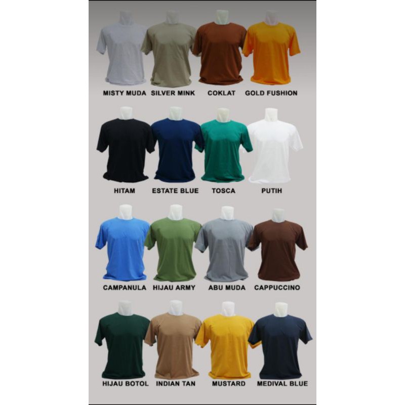 kaos combed 30 sablon custom satuan atau grosir