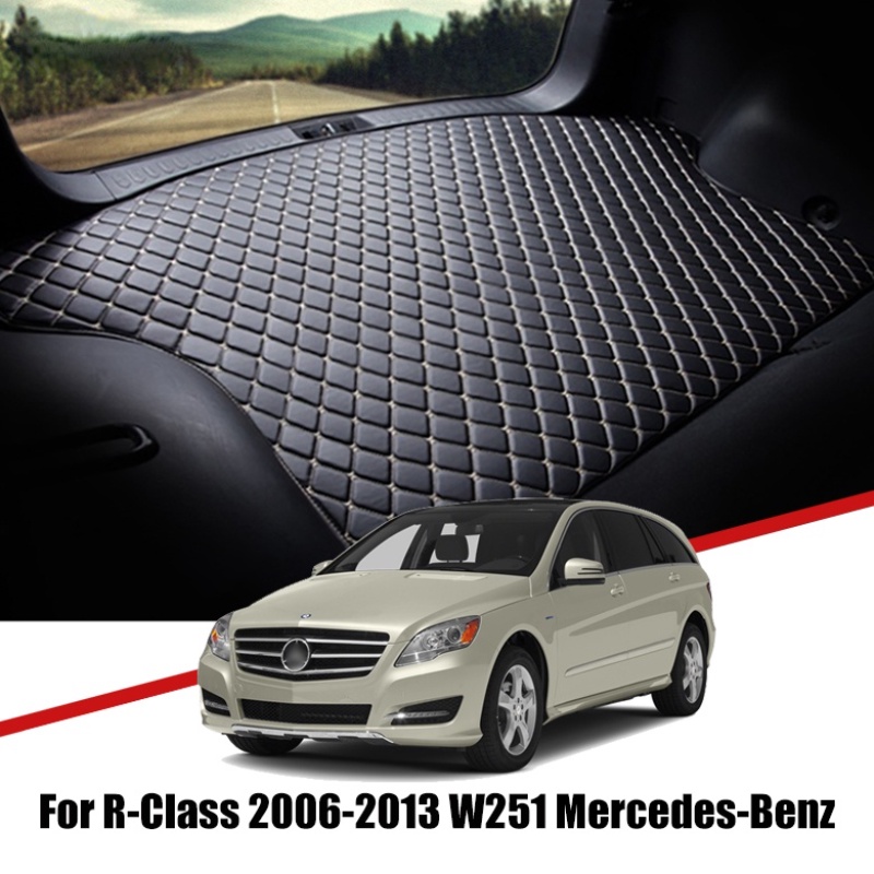 Matras Pelindung Bagasi Mobil Bahan Kulit Premium Untuk Benz-Mercedes R Class W251 2006-2013