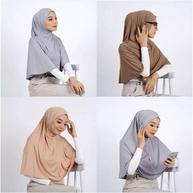 (KJI) HIJAB HELMA JILBAB BERGO INSTAN