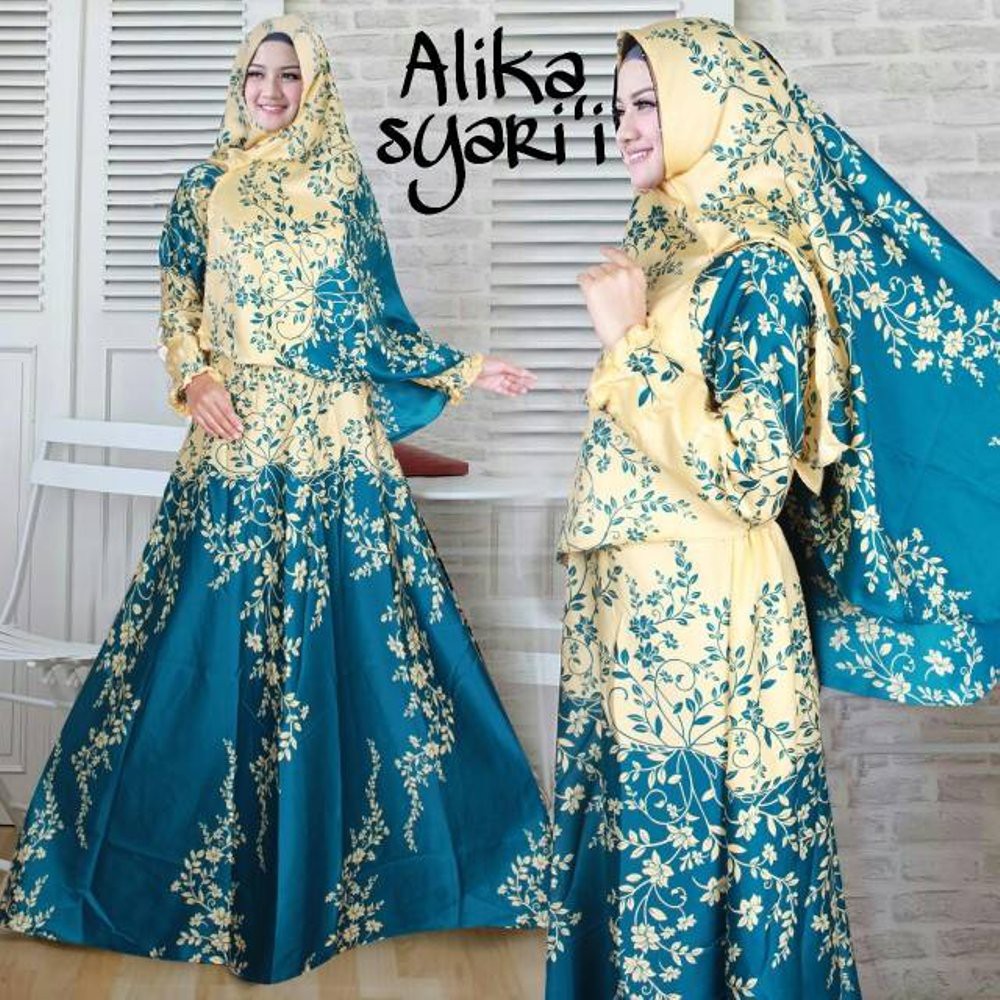 GAMIS MUSLIM ALIKA SYARI TOSCA + JILBAB - BUSANA MUSLIM I FASHION MUSLIM I DRESS MUSLIM I BAJU GAMIS