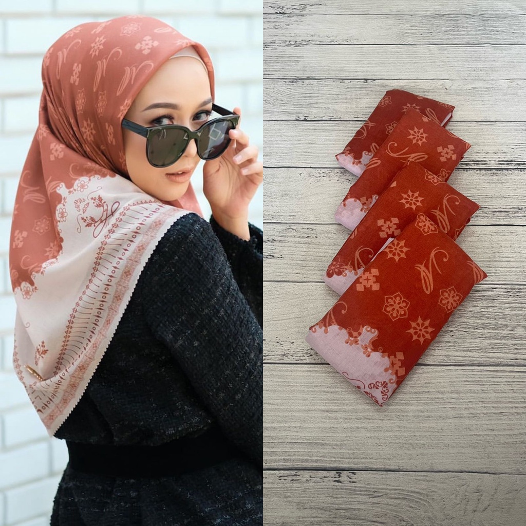 Hijab Denay/ Segiempat Denay/ Lasercut/ Denay/ Kerudung Motif Baru/ Jilbab Denay-DENAY OP