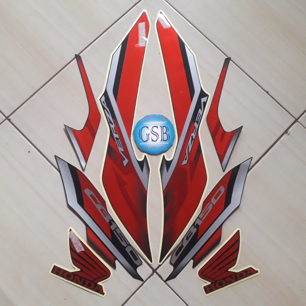 sticker striping motor cb150 verza 2021 cw hitam doff